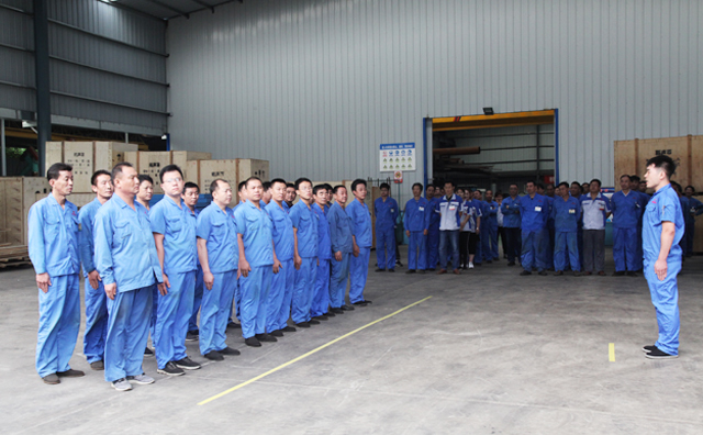 豐源機械三葉羅茨風機廠家員工早會展示 豐源機械三葉羅茨風機廠家員工早會展示